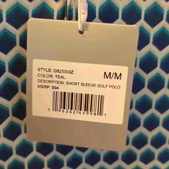 Hickey Freeman women's golf shirt, green, blue and white, medium - Picture 3 of 7